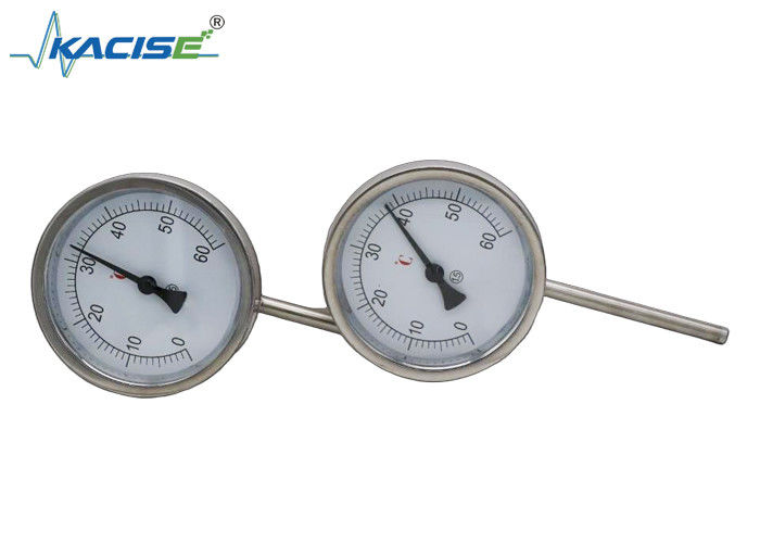 Thermomètre bimétallique en acier inoxydable 304/316 avec longueur de tige personnalisable et certifié EN 13190 ou ASME B40.3