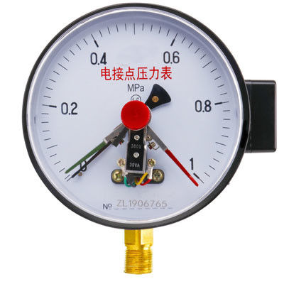 KMC-YXC150 Manomètre électrique de contact à haute résistance aux chocs en acier inoxydable avec un diamètre de cadran de 145 mm et une plage de mesure de 0 à 60 MPa