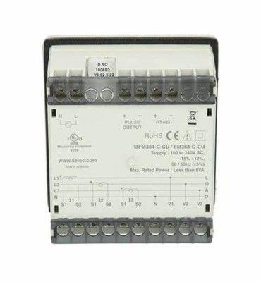 Moniteur d'énergie monté sur panneau de 96 x 96 mm avec certification CE RoHS UL & MID