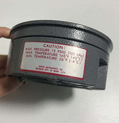 Dwyer série 2000 manomètre différentiel à magnéhélice avec ± 2% FS précision et mouvement magnétique sans frottement pour 20-140 ° F Applications