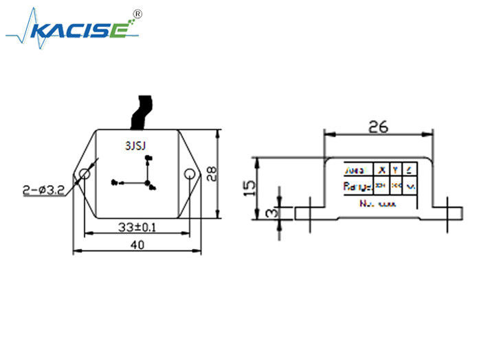 Module de capteur d'accéléromètre triaxiale de petite taille K-3JSJ-300 avec sortie de tension analogique haute fréquence 0,5 ~ 4,5 V