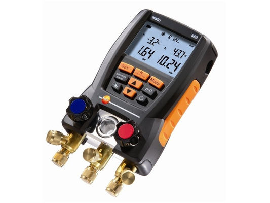 Testo 550 Kit de collecteur de réfrigérant numérique avec connectivité Bluetooth 60 profils de réfrigérant et conception robuste