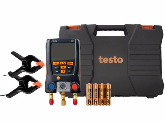 Testo 550 Kit de collecteur de réfrigérant numérique avec connectivité Bluetooth 60 profils de réfrigérant et conception robuste