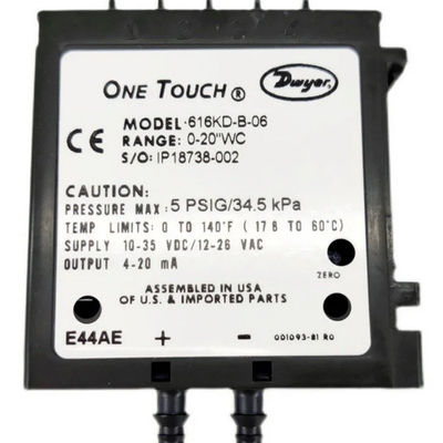 Micro transmetteur de pression différentielle Dwyer série 616KD avec calibrage à une touche et sortie 4-20 mA pour une précision de ± 0,25 % FS