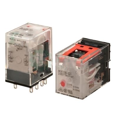 Relais à usage général Omron MY2-GS avec fonctionnement 24VDC, résistance à la bobine 662 Ω et formulaire de contact DPDT