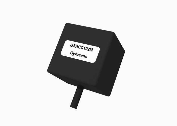 Accéléromètre MEMS GSACC102M avec plage de ±10 g, bande passante ≤ 1 500 Hz et sensibilité de 100 ± 30 mV/g pour la surveillance des vibrations