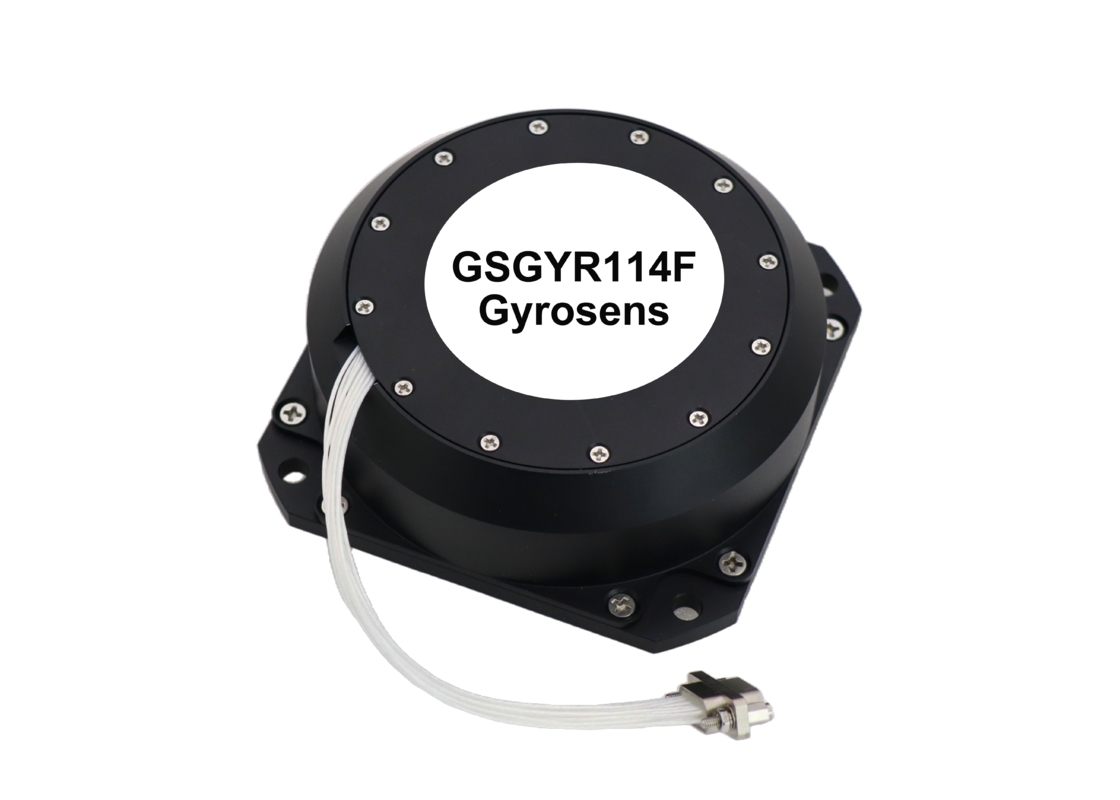 Gyroscope à fibre optique mono-axe GSGYR114F avec alimentation unique 5V, sortie RS422 et taille compacte de 98×98×35mm
