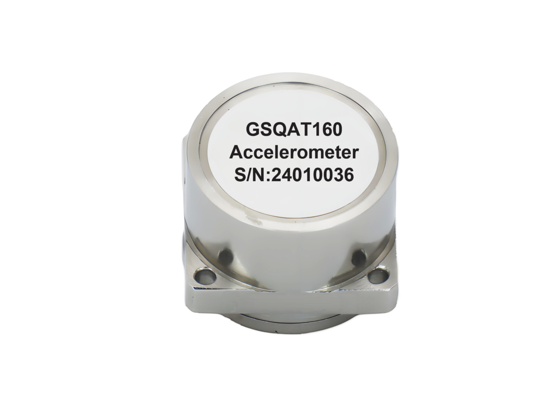 Capteur accéléromètre flexible en quartz GSQAT160 avec biais <20 mg, facteur d'échelle 2,75 mA/g ± 1,8 % et répétabilité du biais 1 mg