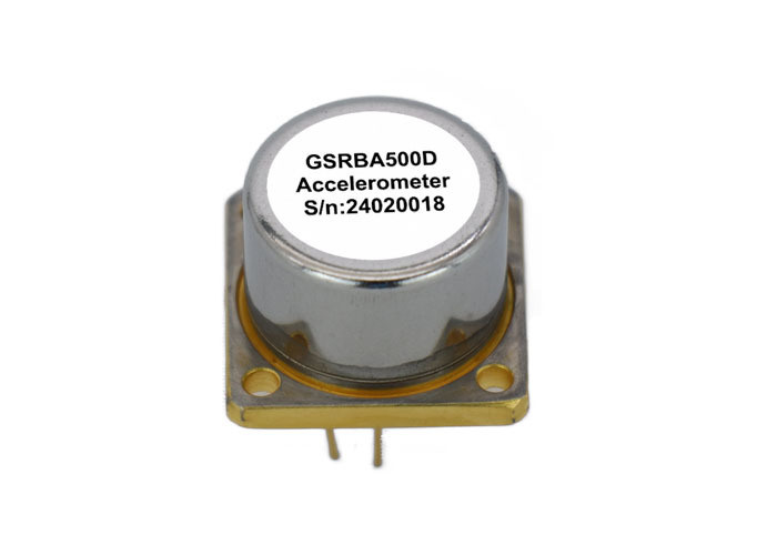 Accéléromètre flexible au quartz GSRBA500D avec une portée de ± 70 g, une petite taille de 22 mm × 22 mm × 14 mm et une grande fiabilité pour l'aérospatiale et les applications