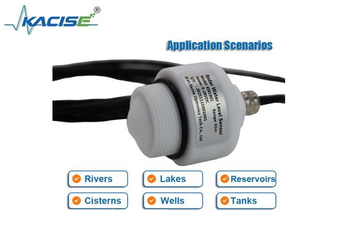 Capteur de niveau d'eau radar sans contact KWL801 avec plage de fréquences 76 GHz-81 GHz, portée de mesure de 65 m et précision de ±1 mm