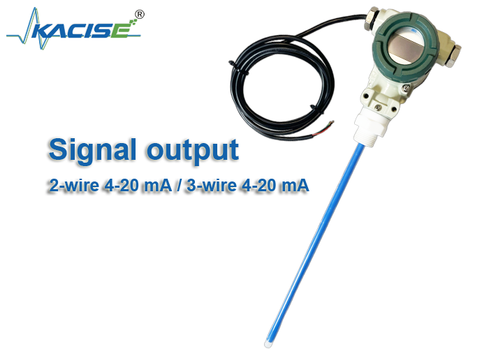 KSLV654-B Industrial Capacitive Level Sensor with PFA Probe, IP65 Protection, and 4-20 mA Output