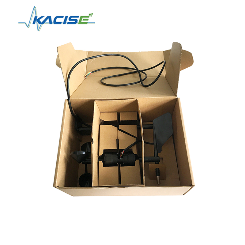Capteur de vitesse et de direction du vent intégré KQS-FSFX-S avec une précision de ± 3°, une consommation d'énergie maximale de 0,9 W et un corps en alliage d'aluminium