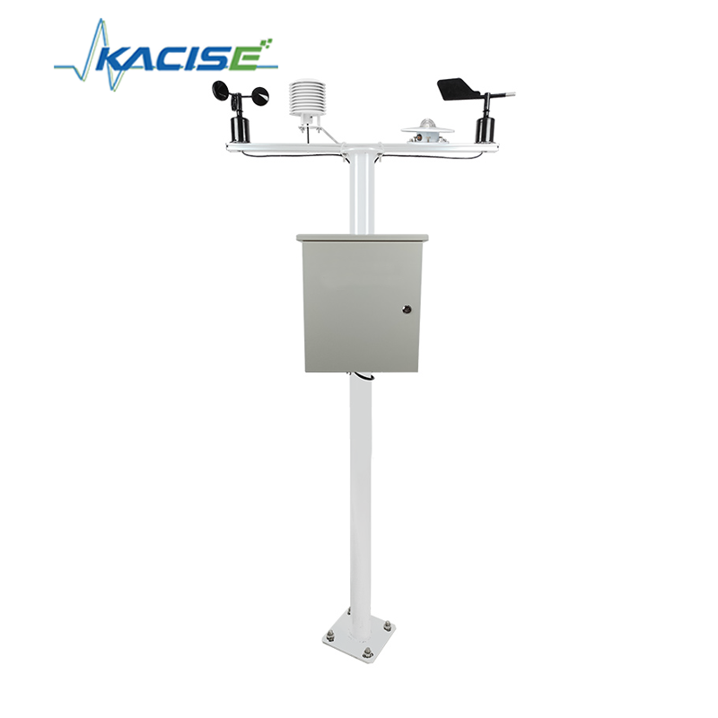 Station météo photovoltaïque KQZ-GF avec capteurs de qualité météorologique, conception entièrement étanche et poteau de montage personnalisable