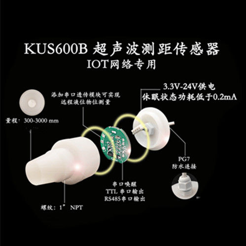 L'état de transducteur de KUS600B d'hibernation ultrasonique de capteur/soutien/PVDF s'appliquent au secteur d'IOT 	Capteur ultrasonique de transducteur