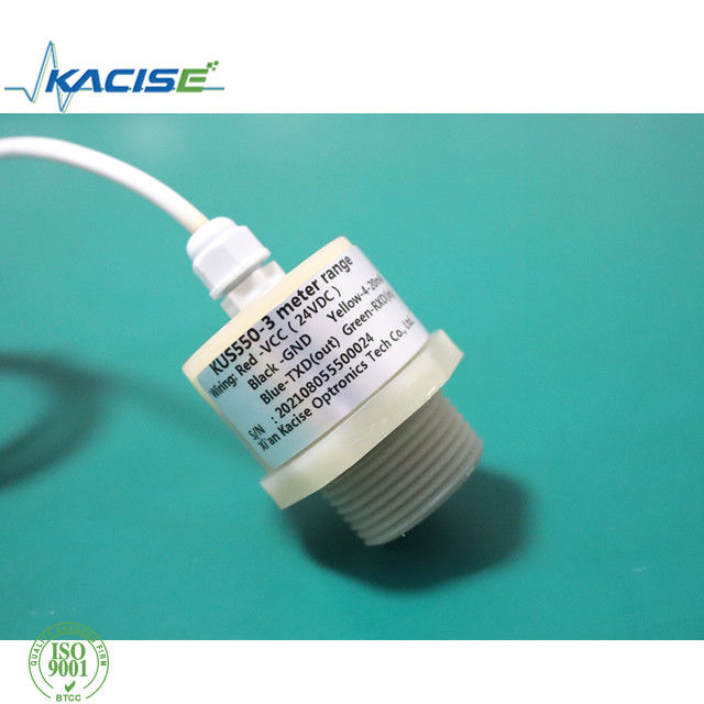 RS485 Sortie IP68 étanche à l'eau résistant à la corrosion PTFE Capteur de niveau ultrasonique KUS550