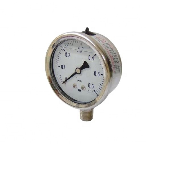 L'indicateur de pression de l'azote à base de glycérine d'aluminium et de freon est de 60 mm / 2,5 &quot;.