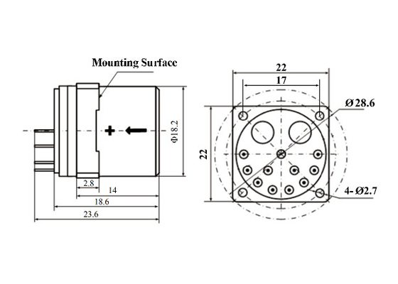 Sensor d'accéléromètre à température calibrée avec seuil et résolution ≤5 ((μg)